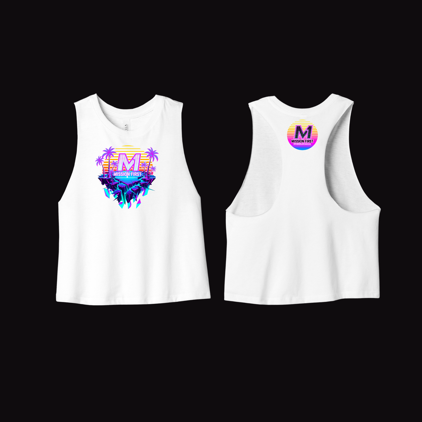 M1 Retro Ladies Racerback Crop Tank