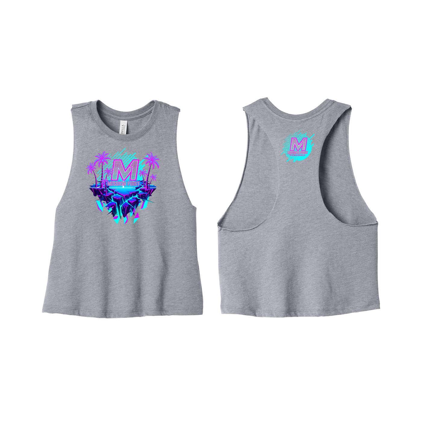 M1 Retro Ladies Racerback Crop Tank
