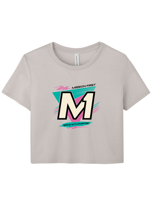 M1 Retro Shield Women's Crop Tee